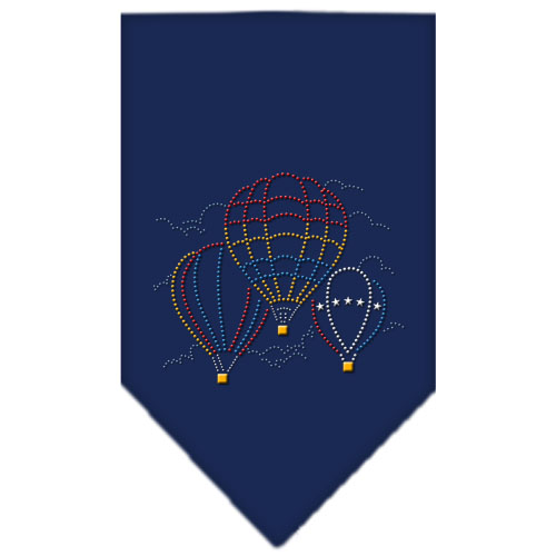 Hot Air Balloons Rhinestone Bandana Navy Blue large